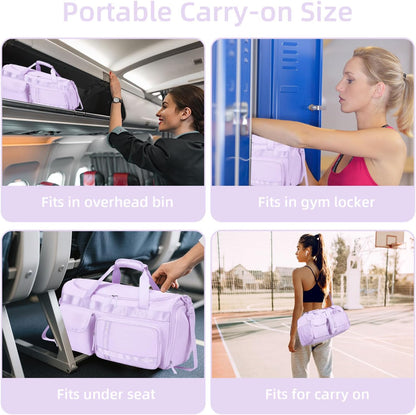 Large Gym Bag for Women Men Duffle Bag With Wet Dry Separation