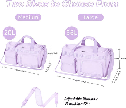 Large Gym Bag for Women Men Duffle Bag With Wet Dry Separation