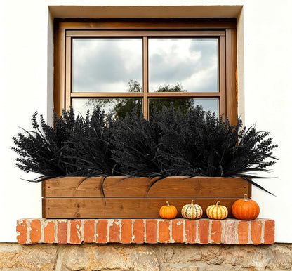 12Pcs Artificial Fall Mum Flower Plant Outdoors Faux Plastic Shrub