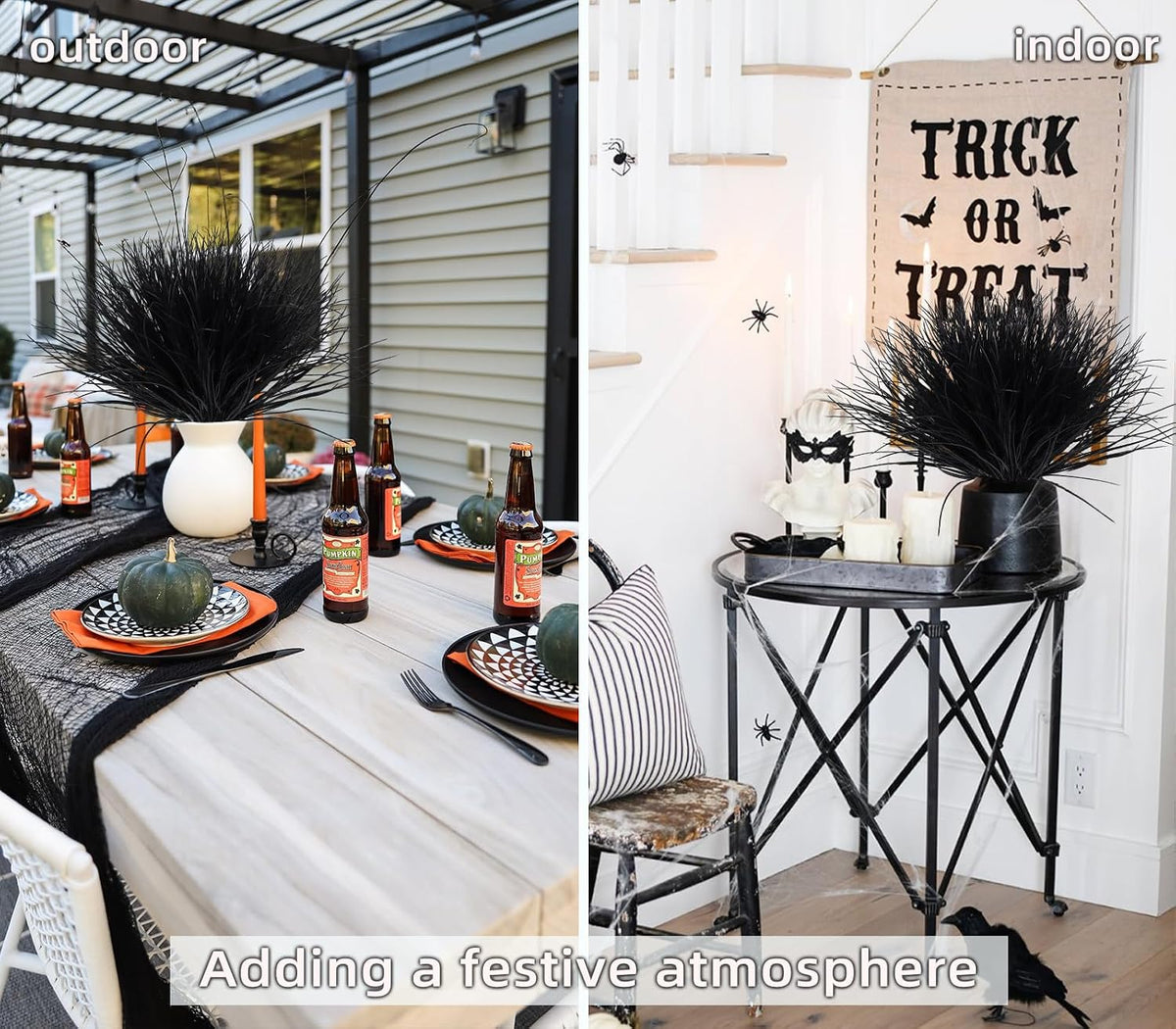 12Pcs Artificial Fall Mum Flower Plant Outdoors Faux Plastic Shrub
