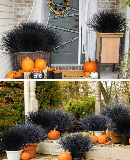 12Pcs Artificial Fall Mum Flower Plant Outdoors Faux Plastic Shrub