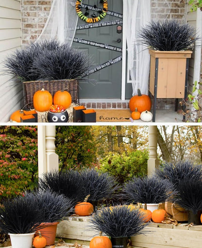 12Pcs Artificial Fall Mum Flower Plant Outdoors Faux Plastic Shrub