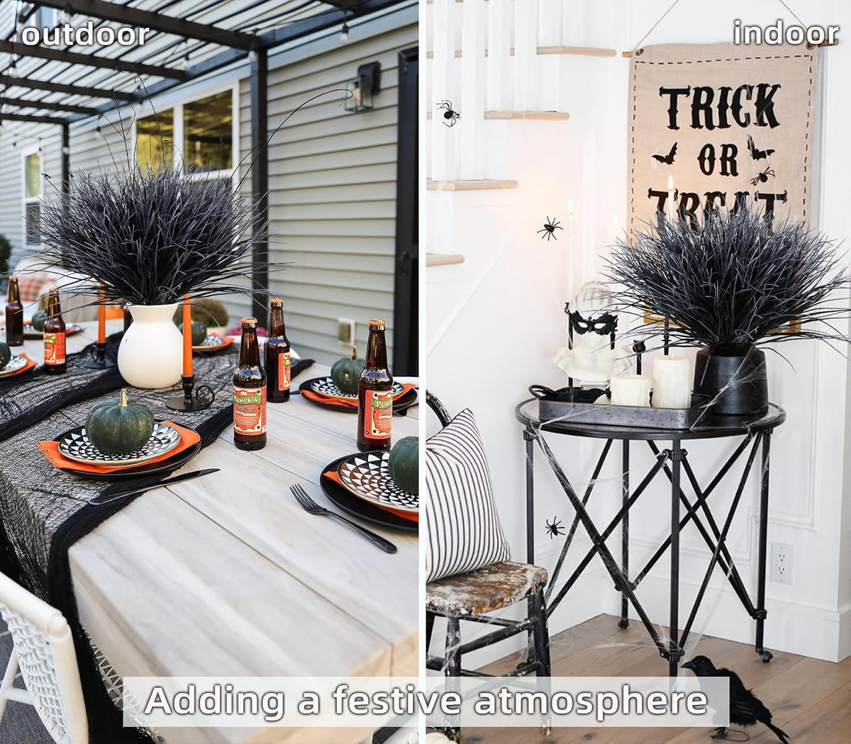 12Pcs Artificial Fall Mum Flower Plant Outdoors Faux Plastic Shrub