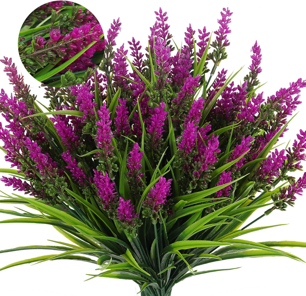 12Pcs Artificial Fall Mum Flower Plant Outdoors Faux Plastic Shrub