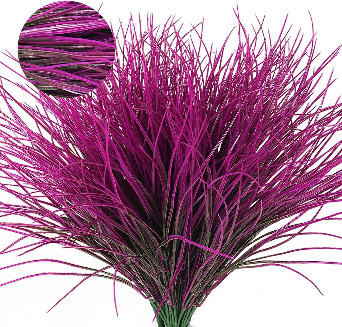 12Pcs Artificial Fall Mum Flower Plant Outdoors Faux Plastic Shrub