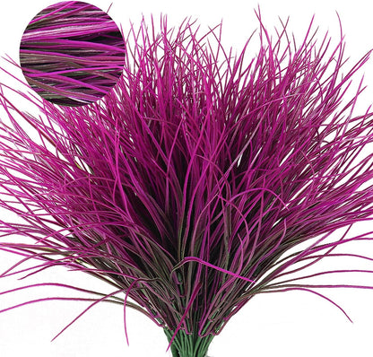 12Pcs Artificial Fall Mum Flower Plant Outdoors Faux Plastic Shrub