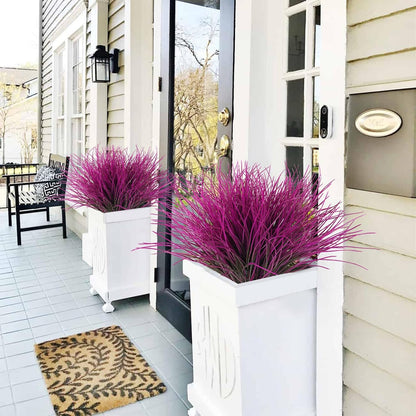 12Pcs Artificial Fall Mum Flower Plant Outdoors Faux Plastic Shrub