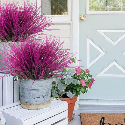12Pcs Artificial Fall Mum Flower Plant Outdoors Faux Plastic Shrub
