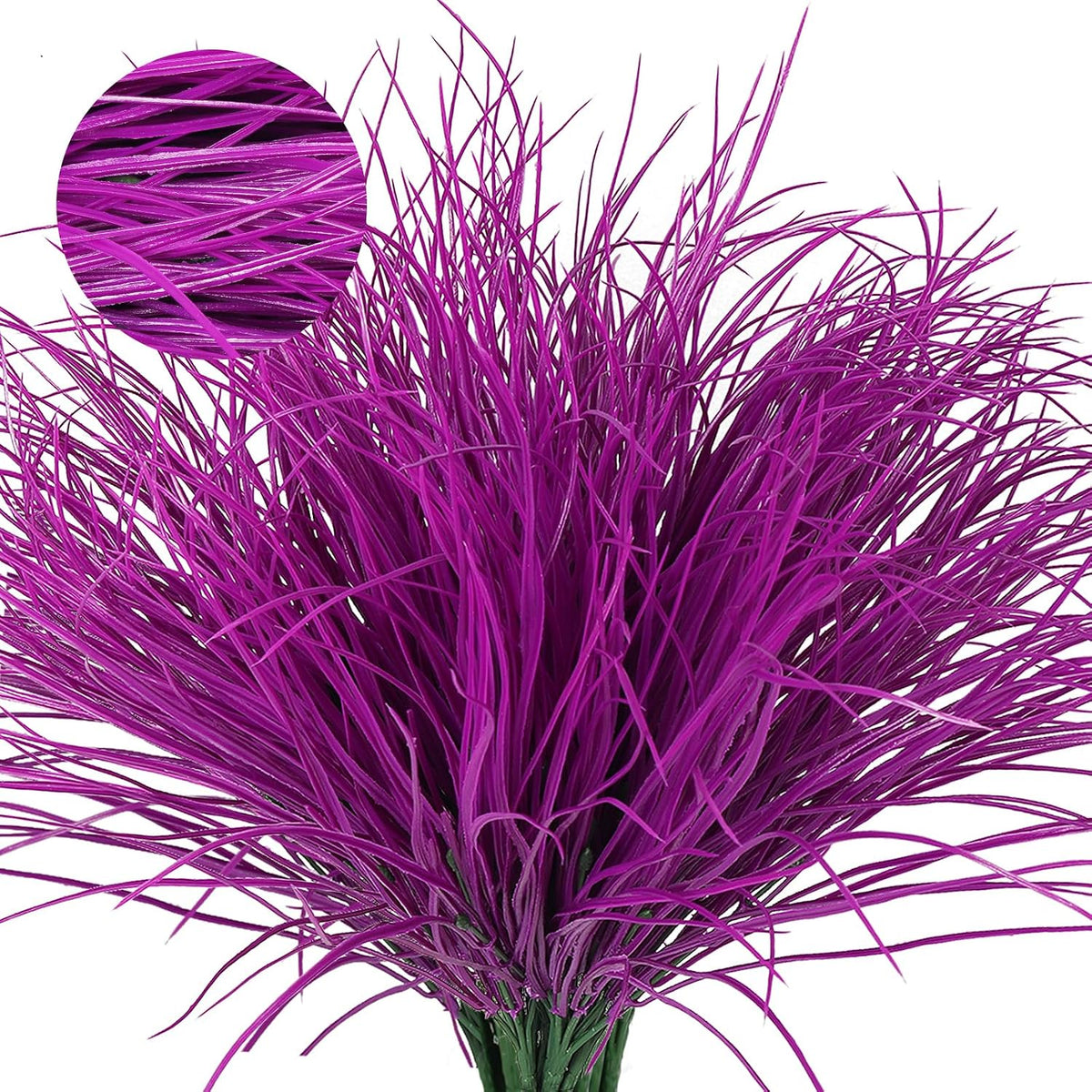 12Pcs Artificial Fall Mum Flower Plant Outdoors Faux Plastic Shrub