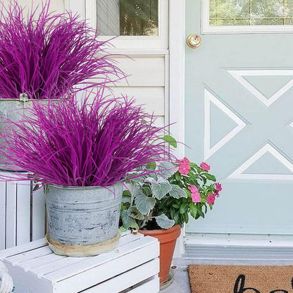 12Pcs Artificial Fall Mum Flower Plant Outdoors Faux Plastic Shrub
