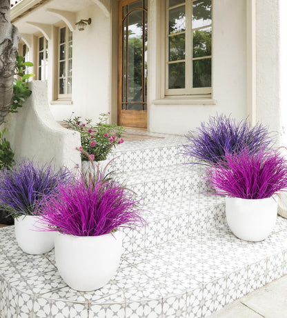 12Pcs Artificial Fall Mum Flower Plant Outdoors Faux Plastic Shrub