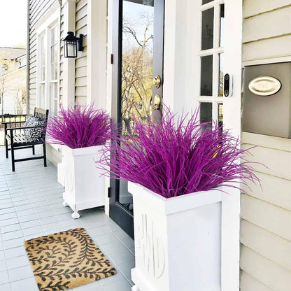 12Pcs Artificial Fall Mum Flower Plant Outdoors Faux Plastic Shrub