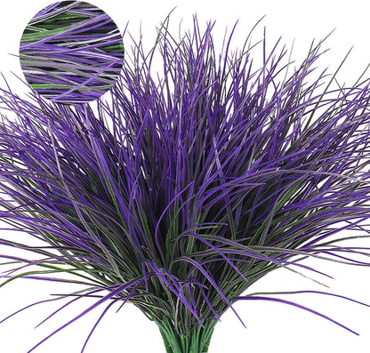 12Pcs Artificial Fall Mum Flower Plant Outdoors Faux Plastic Shrub