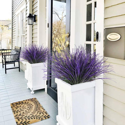 12Pcs Artificial Fall Mum Flower Plant Outdoors Faux Plastic Shrub