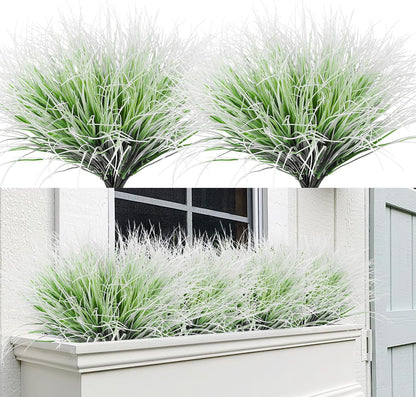 12Pcs Artificial Fall Mum Flower Plant Outdoors Faux Plastic Shrub