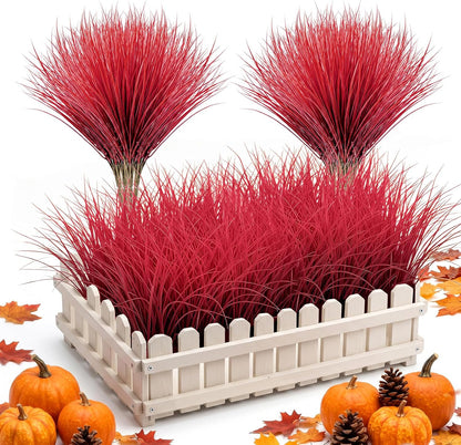 12Pcs Artificial Fall Mum Flower Plant Outdoors Faux Plastic Shrub