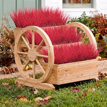 12Pcs Artificial Fall Mum Flower Plant Outdoors Faux Plastic Shrub