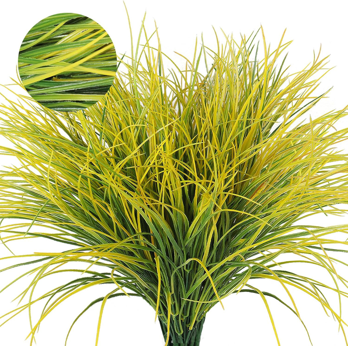 12Pcs Artificial Fall Mum Flower Plant Outdoors Faux Plastic Shrub