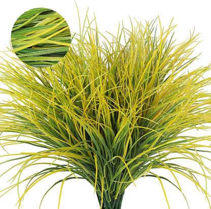 12Pcs Artificial Fall Mum Flower Plant Outdoors Faux Plastic Shrub