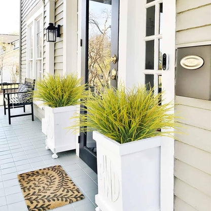 12Pcs Artificial Fall Mum Flower Plant Outdoors Faux Plastic Shrub