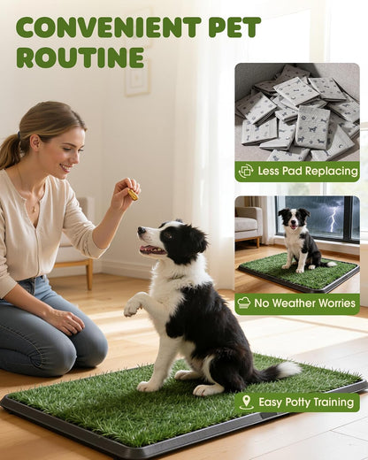 Grass Pad for Dogs Potty, 3-Layer Reusable, Washable, 30 x 20 in