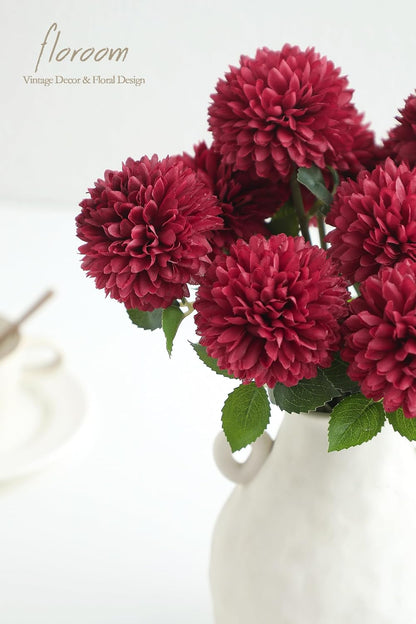 12pcs Lilac Faux Silk Mums Artificial Flowers Bulk Fake Chrysanthemums with Stems for DIY Wedding Table Centerpieces Floral Arrangements Vase Fillers Home Decorations