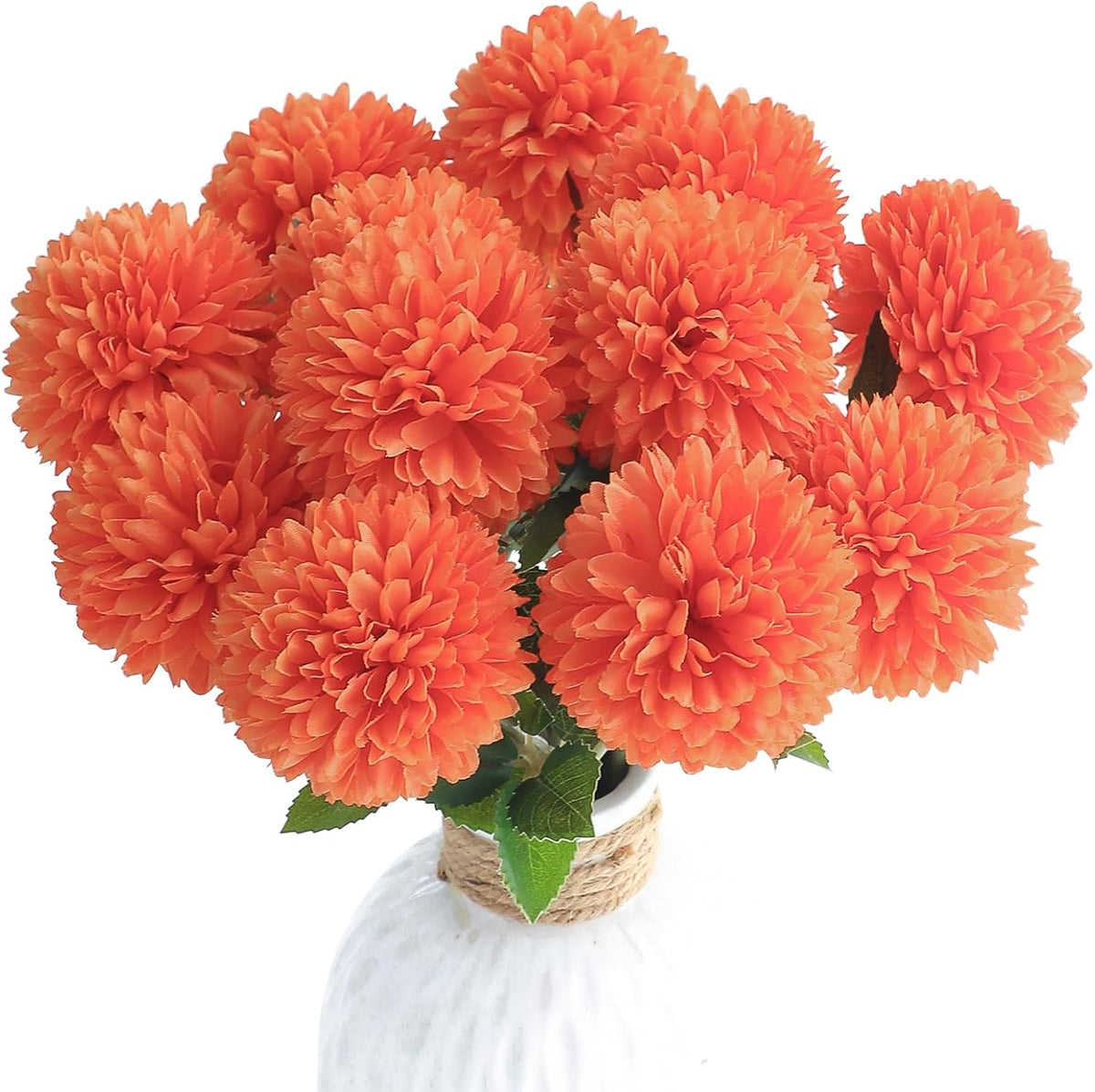 12pcs Lilac Faux Silk Mums Artificial Flowers Bulk Fake Chrysanthemums with Stems for DIY Wedding Table Centerpieces Floral Arrangements Vase Fillers Home Decorations