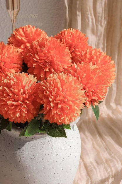 12pcs Lilac Faux Silk Mums Artificial Flowers Bulk Fake Chrysanthemums with Stems for DIY Wedding Table Centerpieces Floral Arrangements Vase Fillers Home Decorations