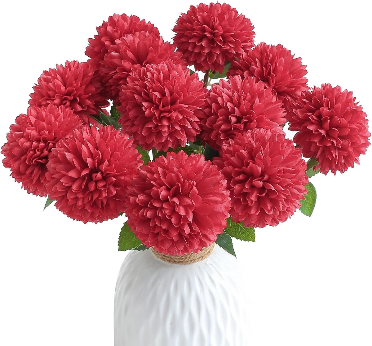 12pcs Lilac Faux Silk Mums Artificial Flowers Bulk Fake Chrysanthemums with Stems for DIY Wedding Table Centerpieces Floral Arrangements Vase Fillers Home Decorations