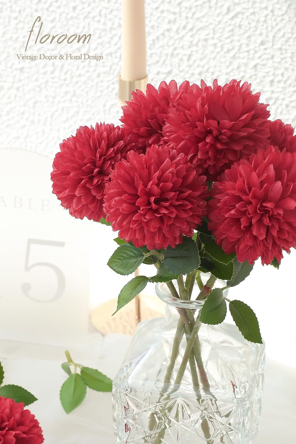 12pcs Lilac Faux Silk Mums Artificial Flowers Bulk Fake Chrysanthemums with Stems for DIY Wedding Table Centerpieces Floral Arrangements Vase Fillers Home Decorations