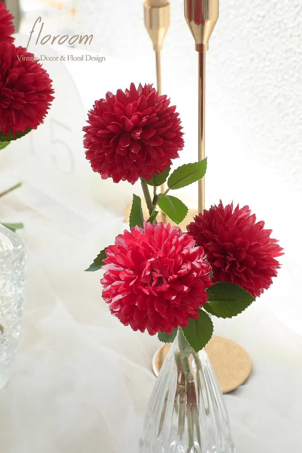 12pcs Lilac Faux Silk Mums Artificial Flowers Bulk Fake Chrysanthemums with Stems for DIY Wedding Table Centerpieces Floral Arrangements Vase Fillers Home Decorations