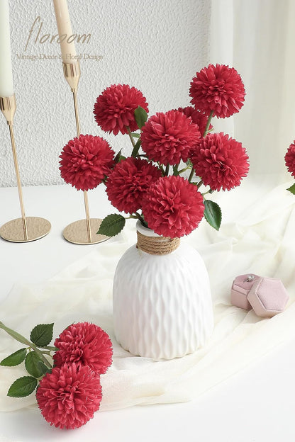 12pcs Lilac Faux Silk Mums Artificial Flowers Bulk Fake Chrysanthemums with Stems for DIY Wedding Table Centerpieces Floral Arrangements Vase Fillers Home Decorations