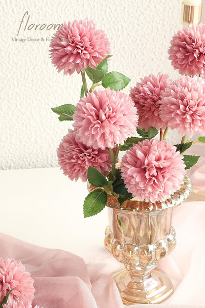 12pcs Lilac Faux Silk Mums Artificial Flowers Bulk Fake Chrysanthemums with Stems for DIY Wedding Table Centerpieces Floral Arrangements Vase Fillers Home Decorations