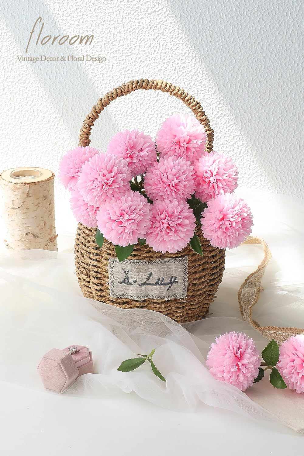 12pcs Lilac Faux Silk Mums Artificial Flowers Bulk Fake Chrysanthemums with Stems for DIY Wedding Table Centerpieces Floral Arrangements Vase Fillers Home Decorations