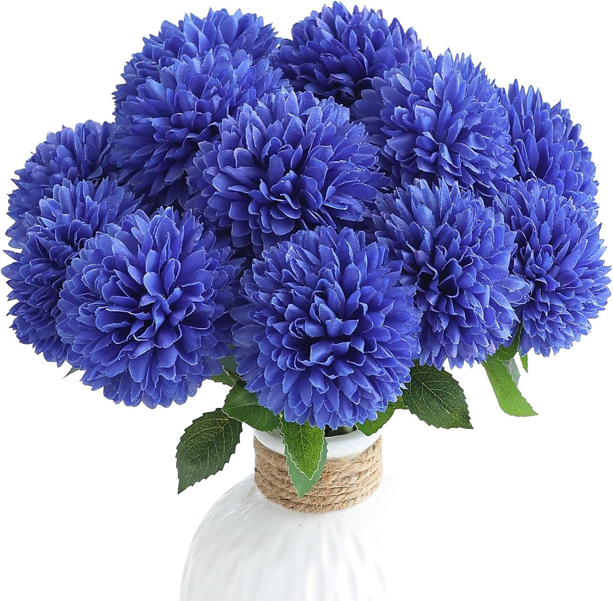 12pcs Lilac Faux Silk Mums Artificial Flowers Bulk Fake Chrysanthemums with Stems for DIY Wedding Table Centerpieces Floral Arrangements Vase Fillers Home Decorations