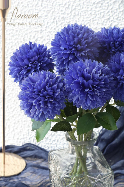 12pcs Lilac Faux Silk Mums Artificial Flowers Bulk Fake Chrysanthemums with Stems for DIY Wedding Table Centerpieces Floral Arrangements Vase Fillers Home Decorations