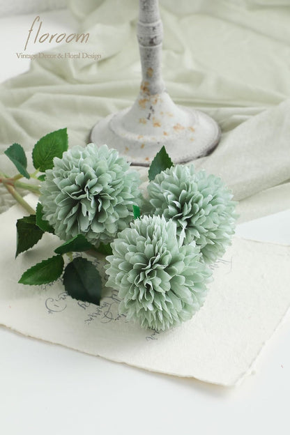 12pcs Lilac Faux Silk Mums Artificial Flowers Bulk Fake Chrysanthemums with Stems for DIY Wedding Table Centerpieces Floral Arrangements Vase Fillers Home Decorations