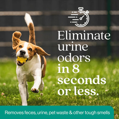 Outdoor Odor Eliminator | Outside Dog Urine Enzyme Cleaner – Powerful Pet, Cat, Animal Scent Deodorizer | Professional Strength for Yard, Turf, Kennels, Patios, Decks (Gallon with Sprayer)