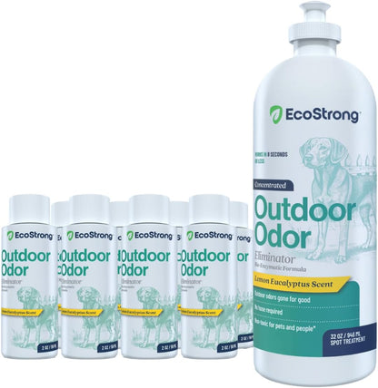 Outdoor Odor Eliminator | Outside Dog Urine Enzyme Cleaner – Powerful Pet, Cat, Animal Scent Deodorizer | Professional Strength for Yard, Turf, Kennels, Patios, Decks (Gallon with Sprayer)