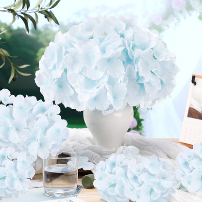 100 Pcs Hydrangea Artificial Flowers Bulk 7.48 Inch Artificial Hydrangeas with Removable Stems Faux Flowers Wedding Decor for Home Garden Party Decoration DIY Project (Lavender)
