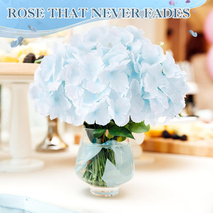 100 Pcs Hydrangea Artificial Flowers Bulk 7.48 Inch Artificial Hydrangeas with Removable Stems Faux Flowers Wedding Decor for Home Garden Party Decoration DIY Project (Lavender)