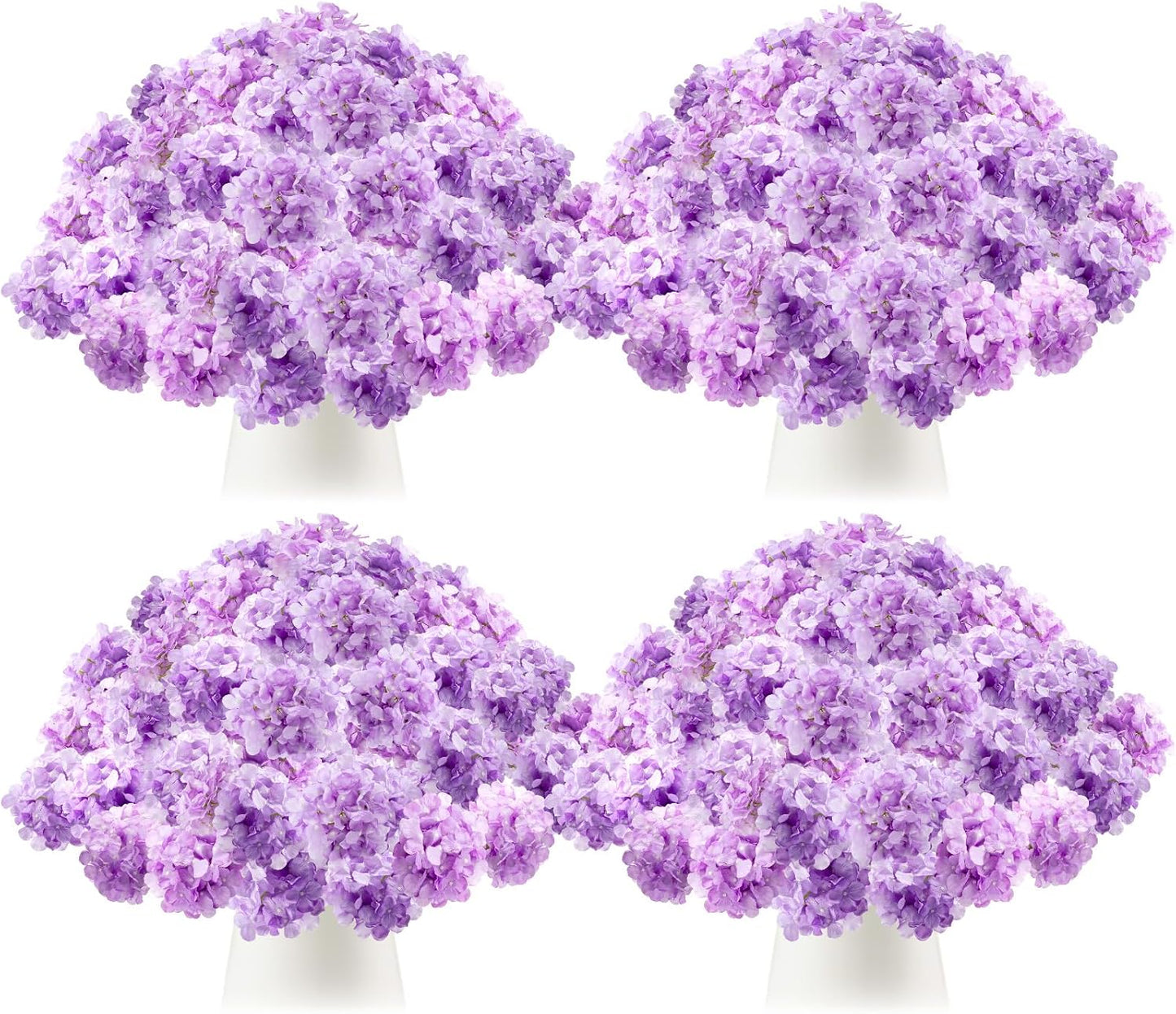 100 Pcs Hydrangea Artificial Flowers Bulk 7.48 Inch Artificial Hydrangeas with Removable Stems Faux Flowers Wedding Decor for Home Garden Party Decoration DIY Project (Lavender)