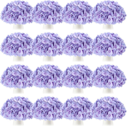 100 Pcs Hydrangea Artificial Flowers Bulk 7.48 Inch Artificial Hydrangeas with Removable Stems Faux Flowers Wedding Decor for Home Garden Party Decoration DIY Project (Lavender)