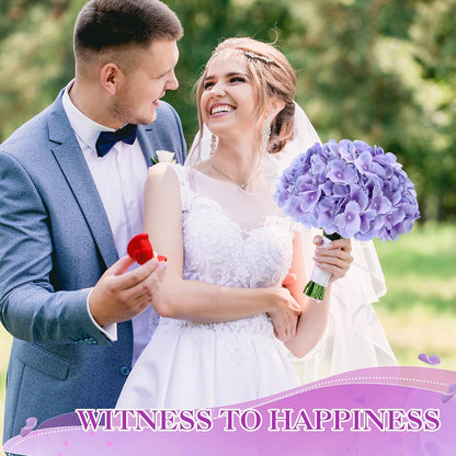 100 Pcs Hydrangea Artificial Flowers Bulk 7.48 Inch Artificial Hydrangeas with Removable Stems Faux Flowers Wedding Decor for Home Garden Party Decoration DIY Project (Lavender)