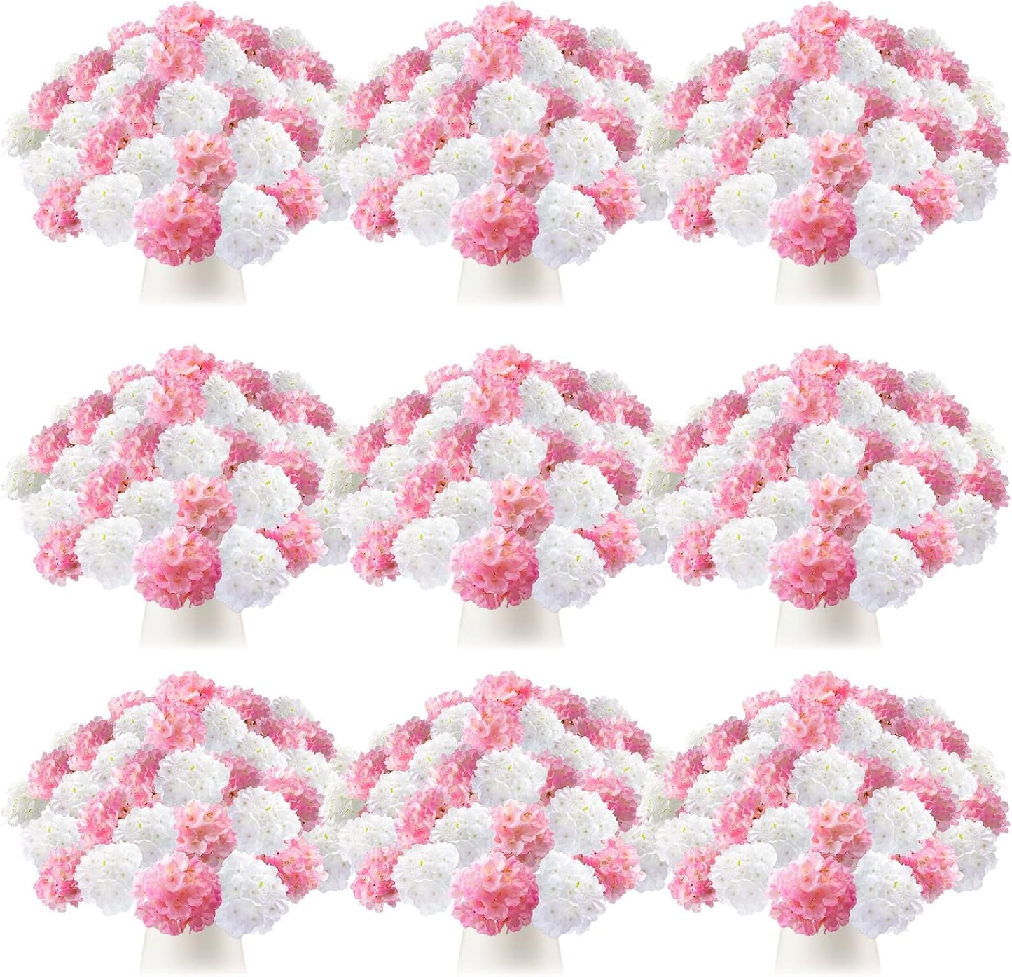 100 Pcs Hydrangea Artificial Flowers Bulk 7.48 Inch Artificial Hydrangeas with Removable Stems Faux Flowers Wedding Decor for Home Garden Party Decoration DIY Project (Lavender)