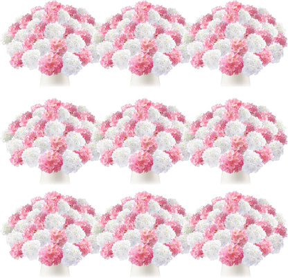 100 Pcs Hydrangea Artificial Flowers Bulk 7.48 Inch Artificial Hydrangeas with Removable Stems Faux Flowers Wedding Decor for Home Garden Party Decoration DIY Project (Lavender)