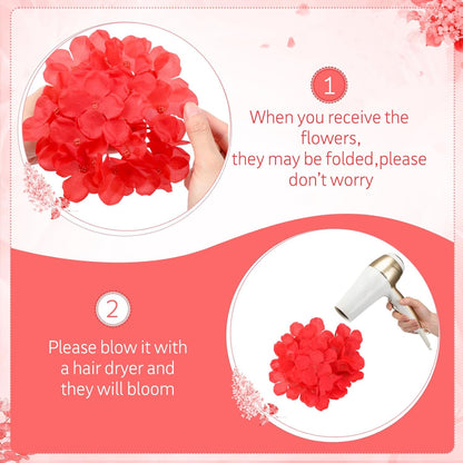 100 Pcs Hydrangea Artificial Flowers Bulk 7.48 Inch Artificial Hydrangeas with Removable Stems Faux Flowers Wedding Decor for Home Garden Party Decoration DIY Project (Lavender)