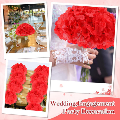 100 Pcs Hydrangea Artificial Flowers Bulk 7.48 Inch Artificial Hydrangeas with Removable Stems Faux Flowers Wedding Decor for Home Garden Party Decoration DIY Project (Lavender)