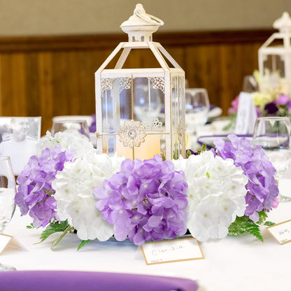 100 Pcs Hydrangea Artificial Flowers Bulk 7.48 Inch Artificial Hydrangeas with Removable Stems Faux Flowers Wedding Decor for Home Garden Party Decoration DIY Project (Lavender)