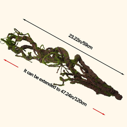 Reptile Jungle Vines Flexible Bend-A-Branch, 3.6Ft Reptile Climbing Branches, Chameleon Flexible Vine Decor,Terrarium Plants Decoration Accessories for Lizard Gecko Frog Snake